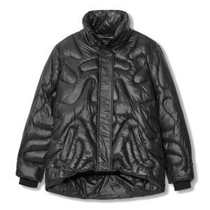 Universal Standard Josie black shiny short puffer jacket plus size 2X brand new